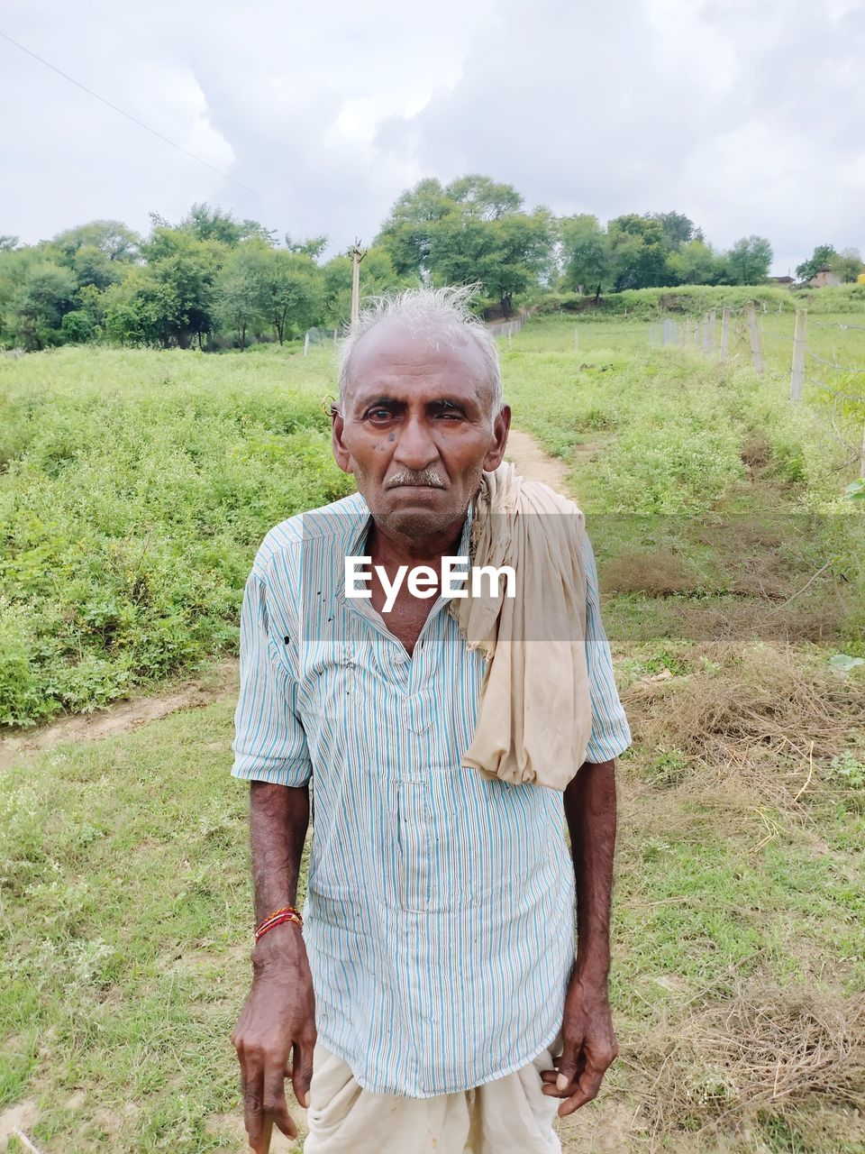 Portrait of man standing on field