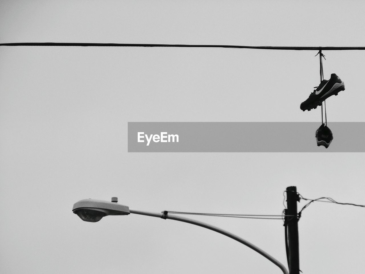 LOW ANGLE VIEW OF BIRDS PERCHING ON CABLE