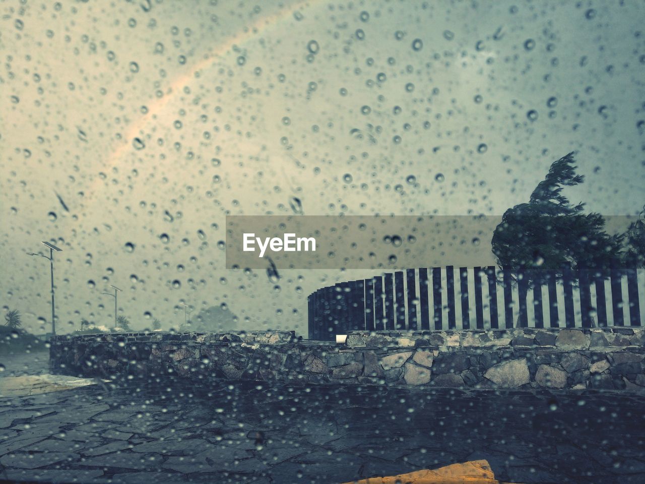 Raindrops on window