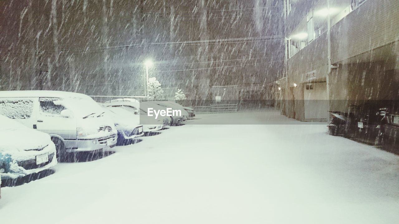 VIEW OF SNOW COVERED LANDSCAPE