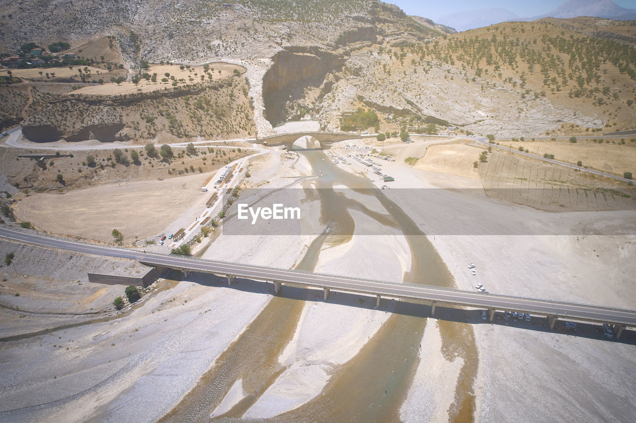 high angle view of rock formation