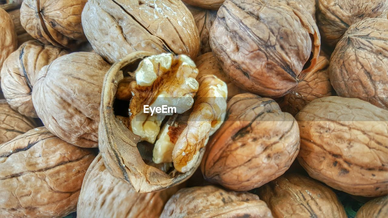 Full frame shot of walnut