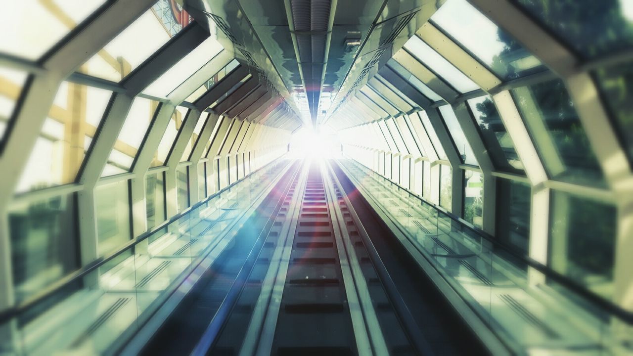 Interior of railway bridge