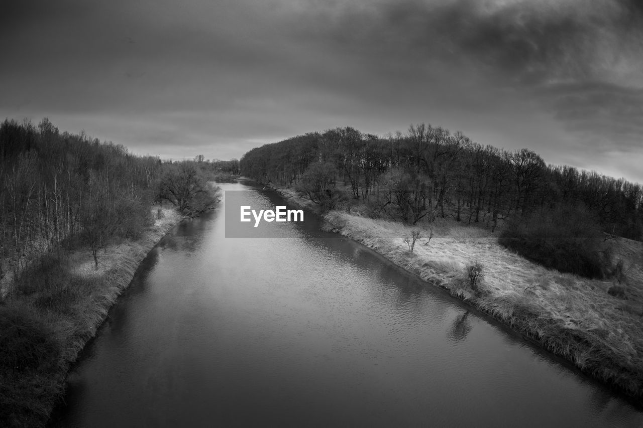 SCENIC VIEW OF RIVER BY TREES AGAINST SKY