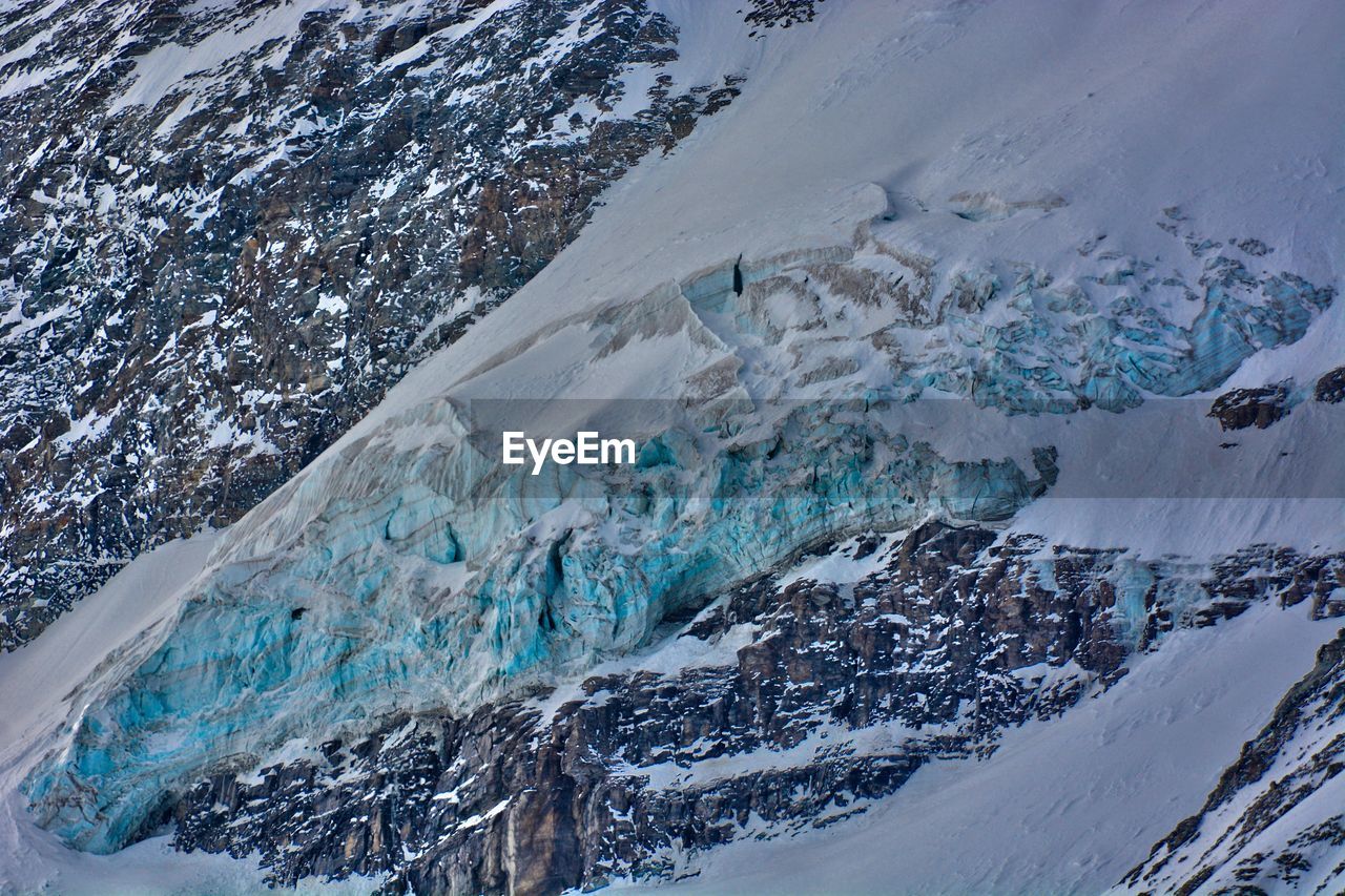 Zermatt aerial view of frozen landscape