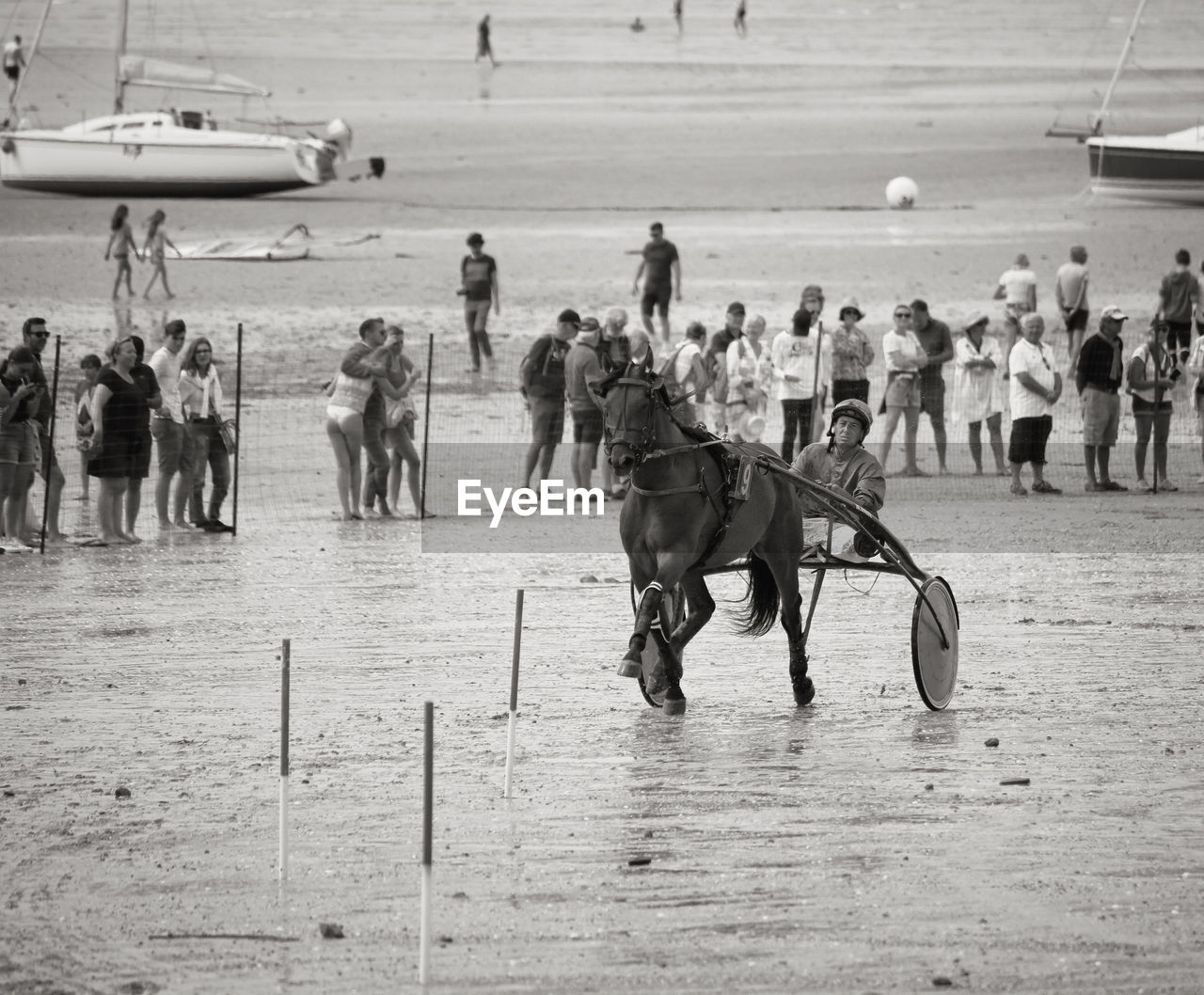 Horse racing on beach