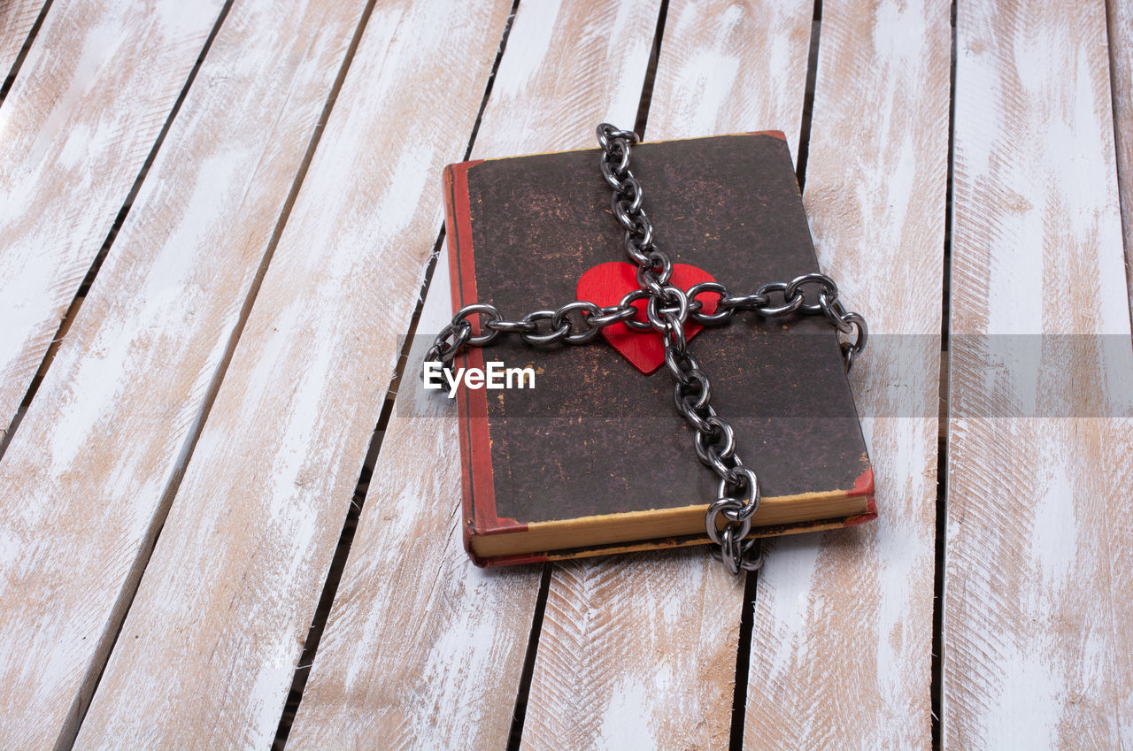 close-up of key ring on wooden door