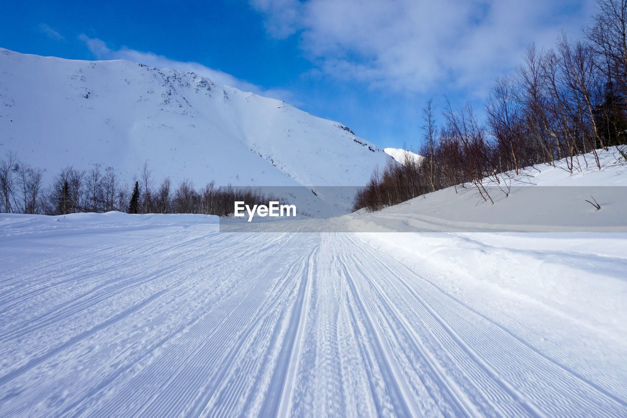 SCENIC VIEW OF SNOW COVERED LANDSCAPE