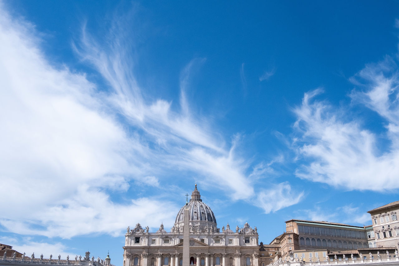 low angle view of historic building against sky