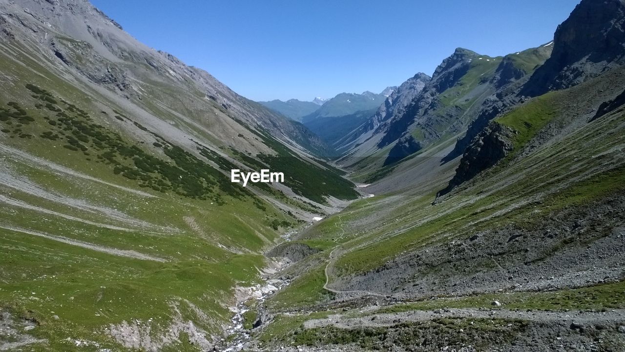 SCENIC VIEW OF GREEN MOUNTAINS AGAINST SKY