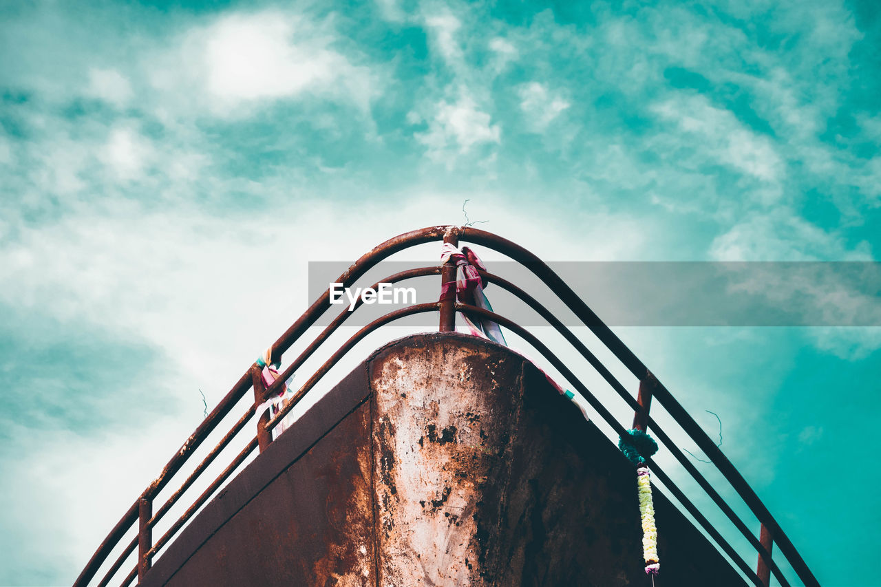 Low angle view of bridge against sky