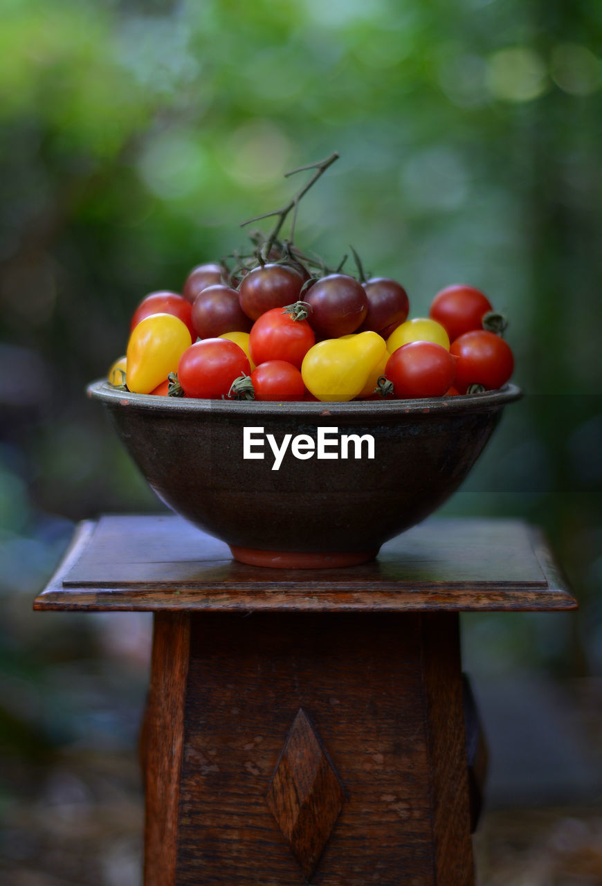 Close-up of cherries in bowl