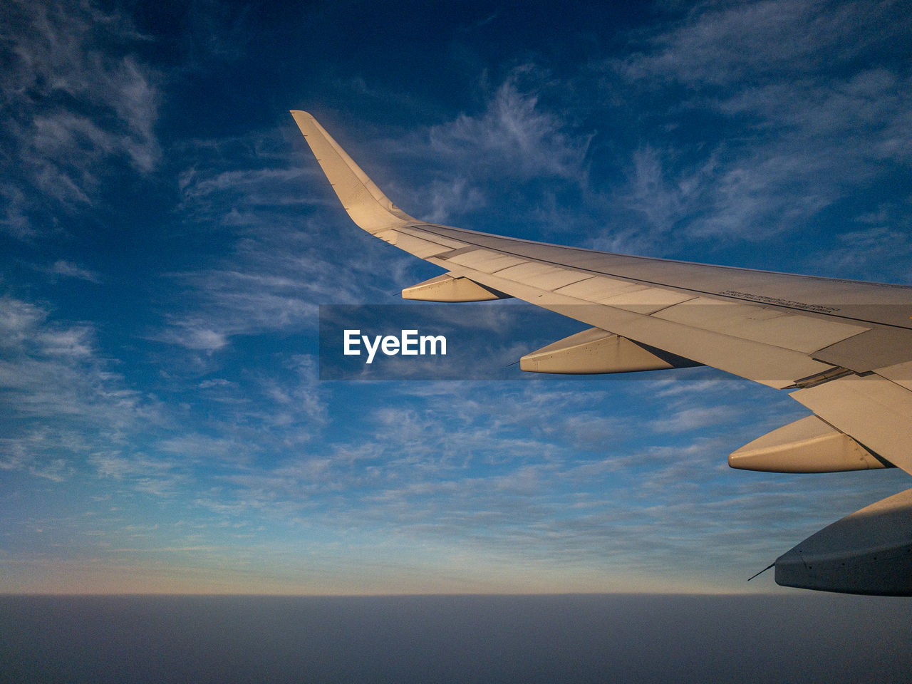 Aerial view of clouds over blue sky