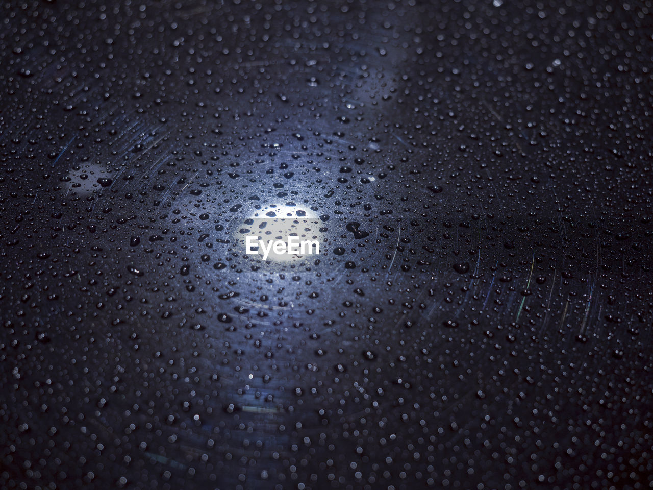 Full frame shot of raindrops on glass window