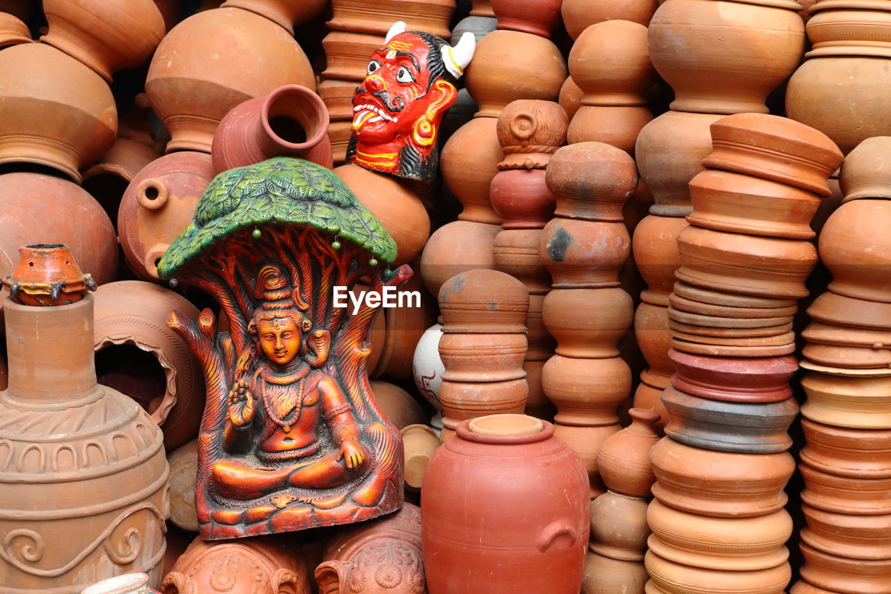 VARIOUS SCULPTURE FOR SALE IN MARKET STALL