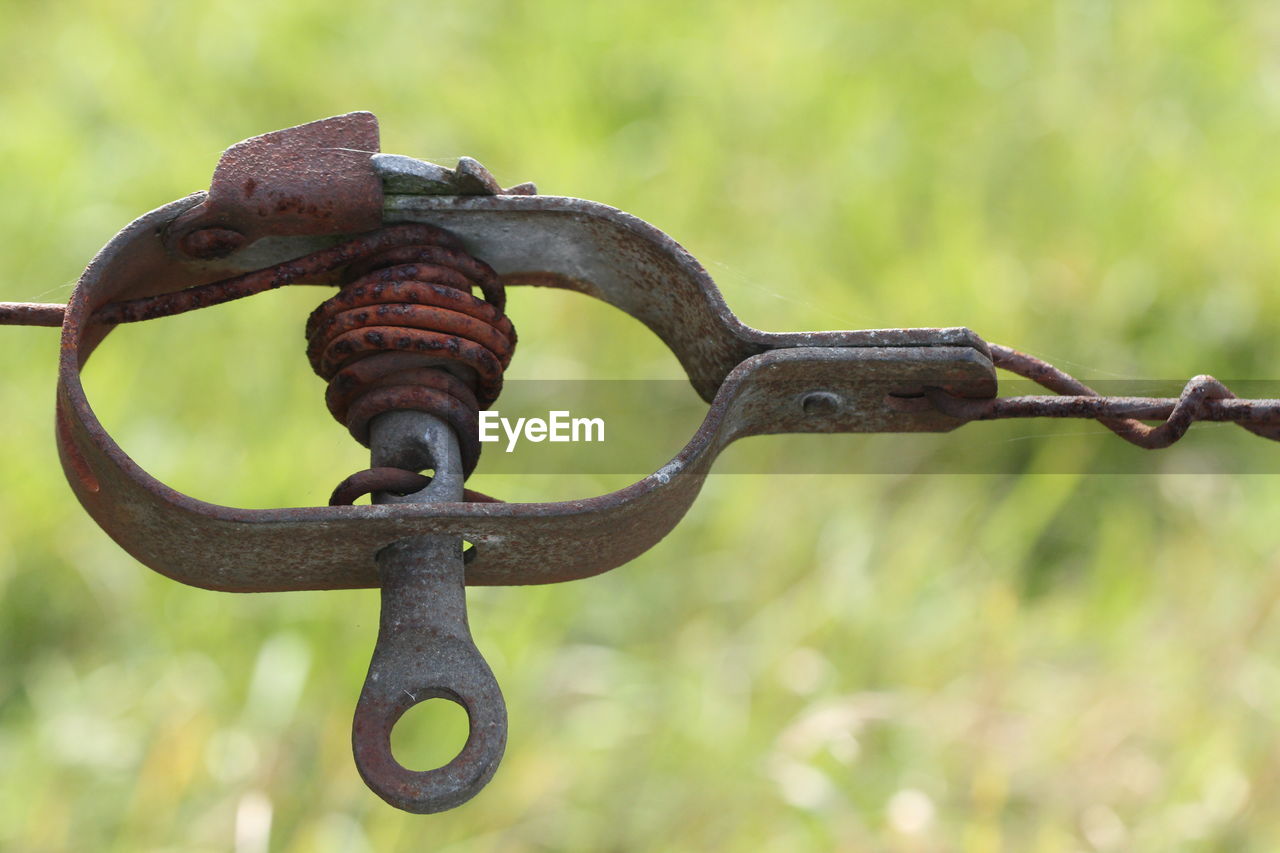 Close-up of rusty chain