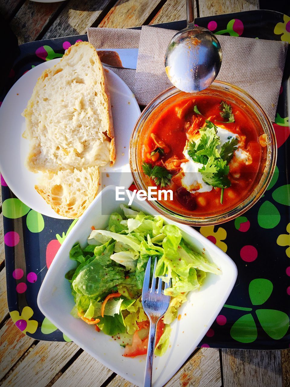 FOOD SERVED ON TABLE