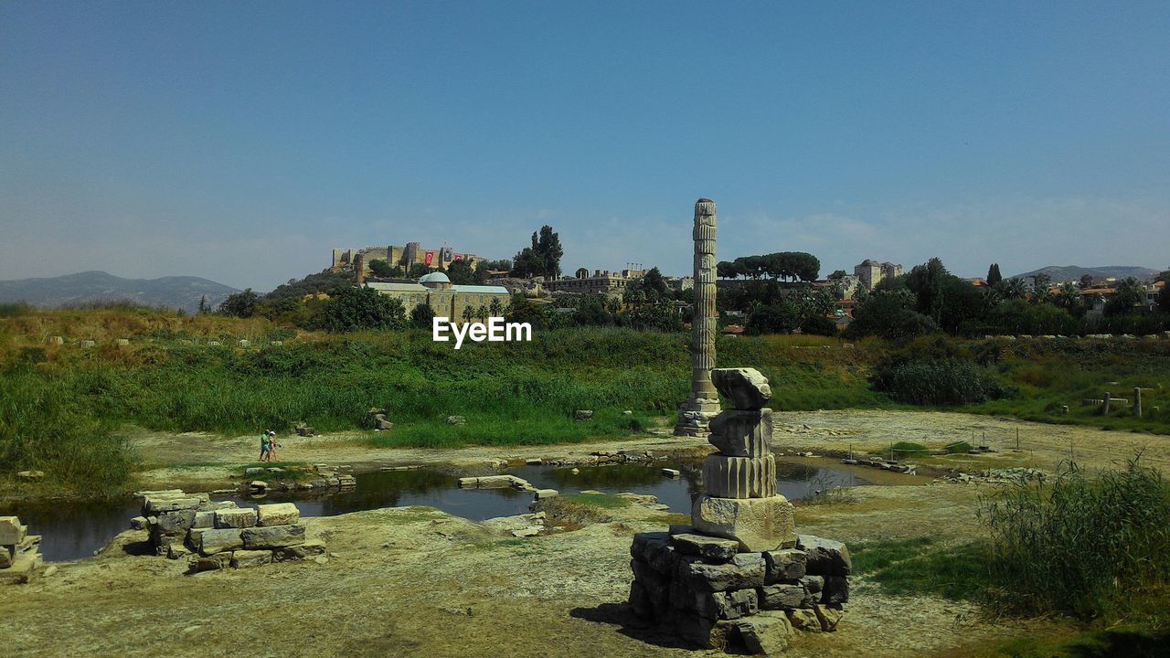 VIEW OF LANDSCAPE AGAINST CLEAR SKY