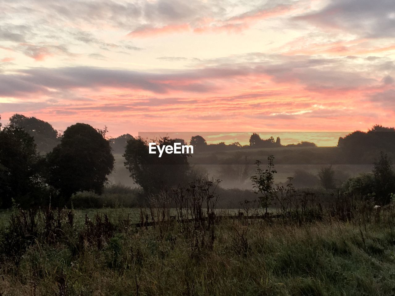 SCENIC VIEW OF LANDSCAPE AGAINST SKY DURING SUNSET