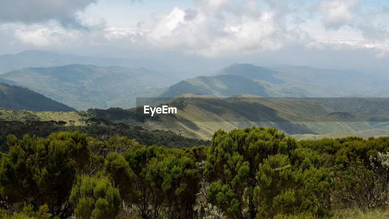 Scenic mountain ranges in rural kenya, aberdare ranges, kenya