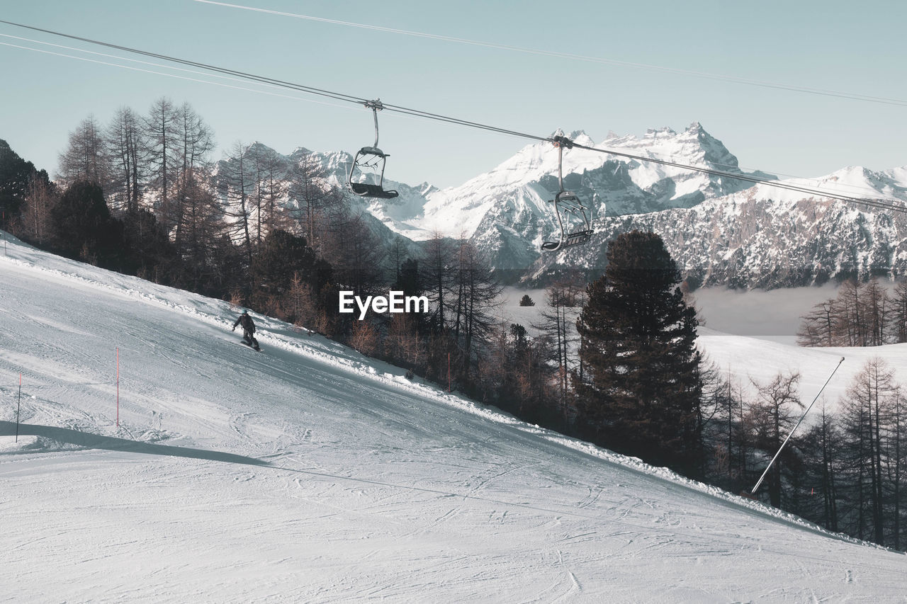 Snow covered mountain against sky