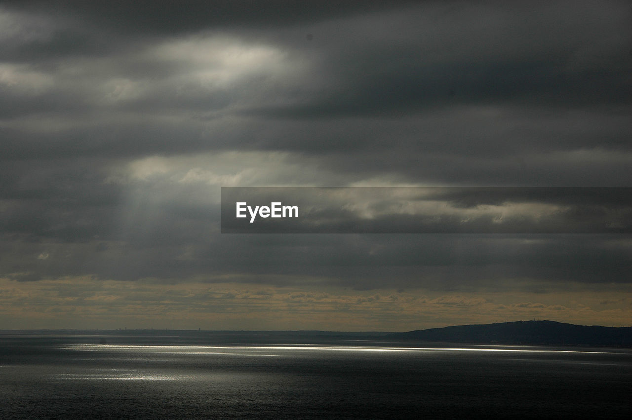 SCENIC VIEW OF SEA AGAINST STORM CLOUD