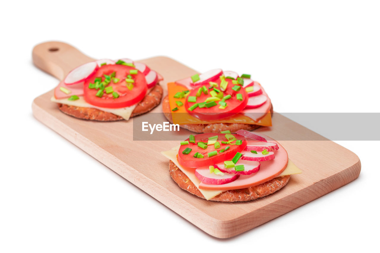 food and drink, food, fast food, white background, sandwich, studio shot, healthy eating, snack, freshness, vegetable, cut out, bread, fruit, meat, no people, meal, indoors, dessert, processed meat, wellbeing, wood, cheese