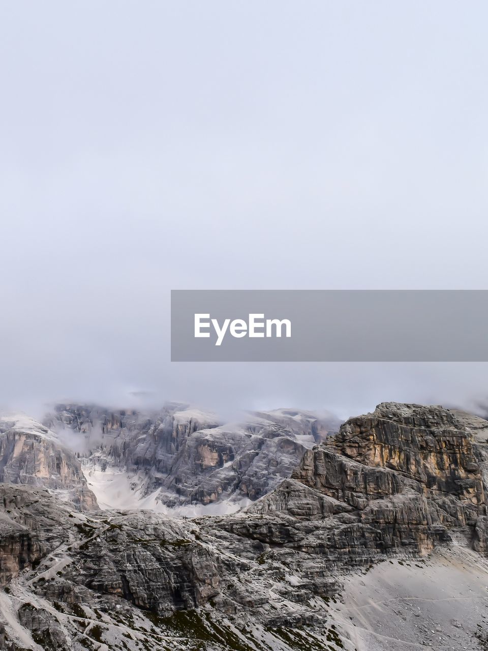 Scenic view of dolomites mountains against sky