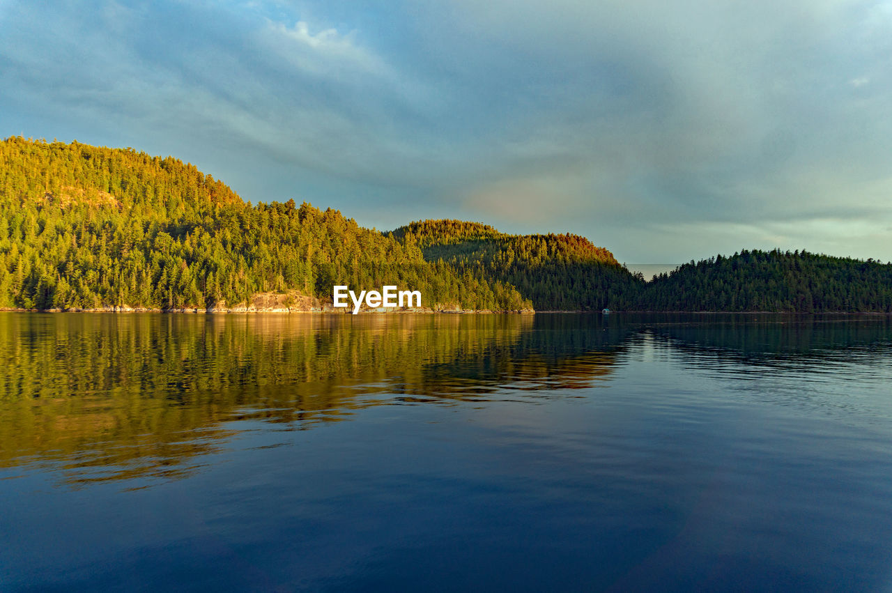 SCENIC VIEW OF LAKE WITH REFLECTION AGAINST SKY