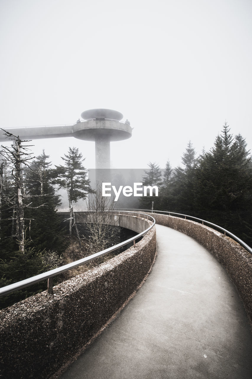 Walkway to clingman's dome, highest point tennessee, smokey mountains