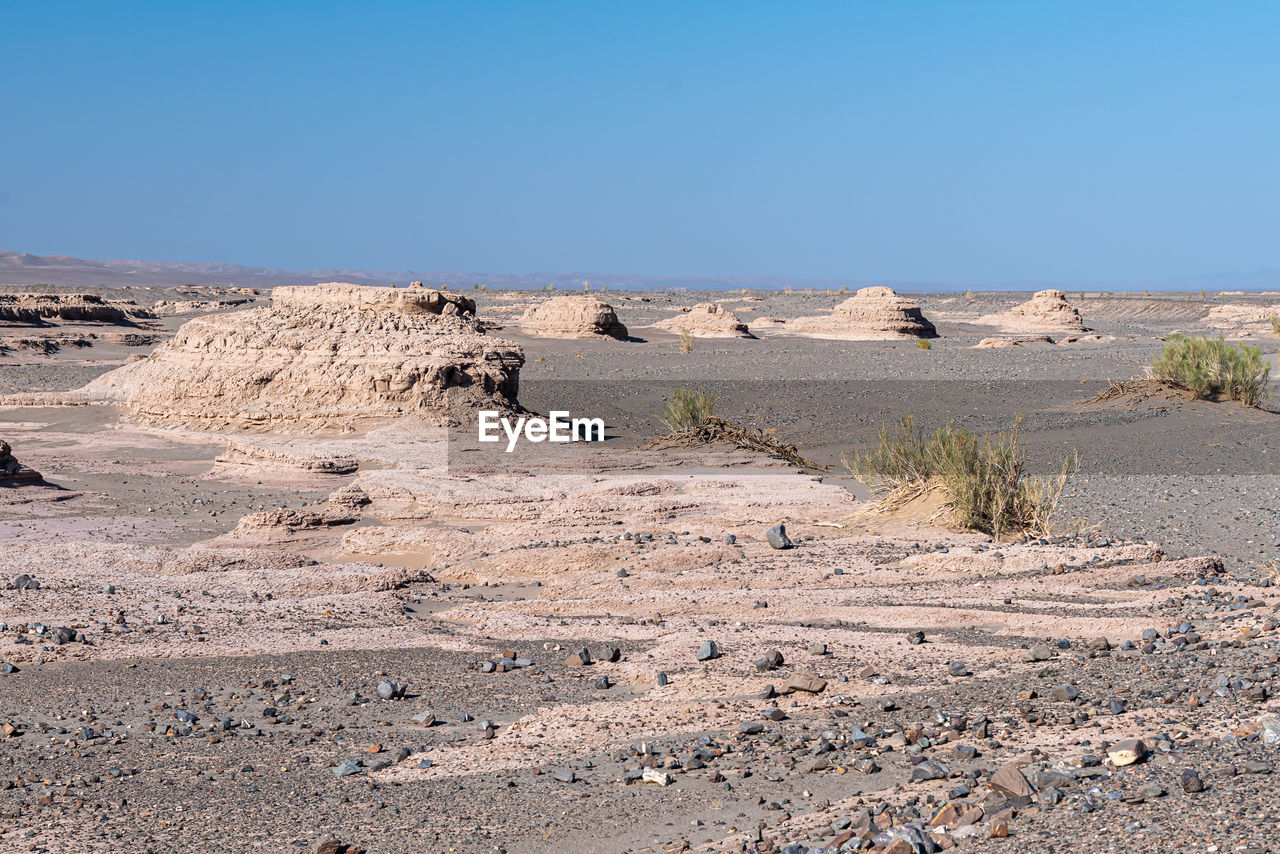 SCENIC VIEW OF DESERT AGAINST CLEAR SKY