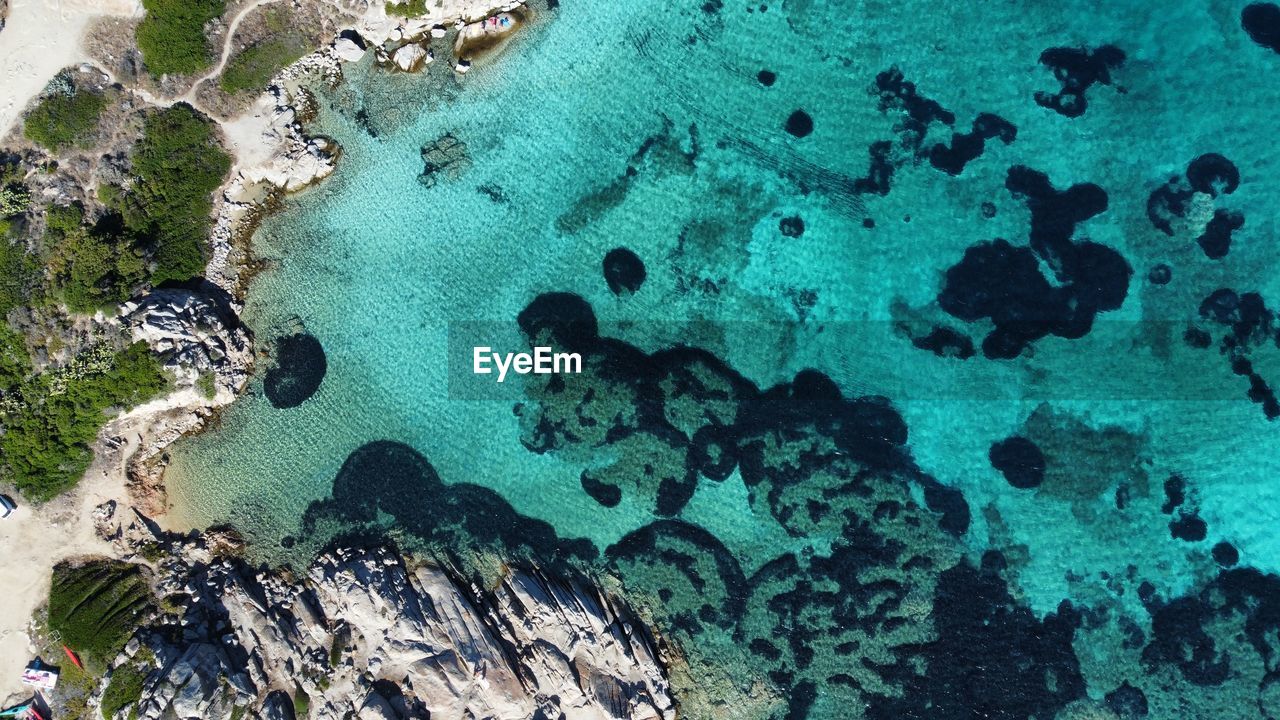 reef, coral reef, water, marine biology, aerial photography, nature, no people, high angle view, sea, day, underwater, turquoise colored, land, map, beauty in nature, outdoors, beach, aerial view, coral, blue