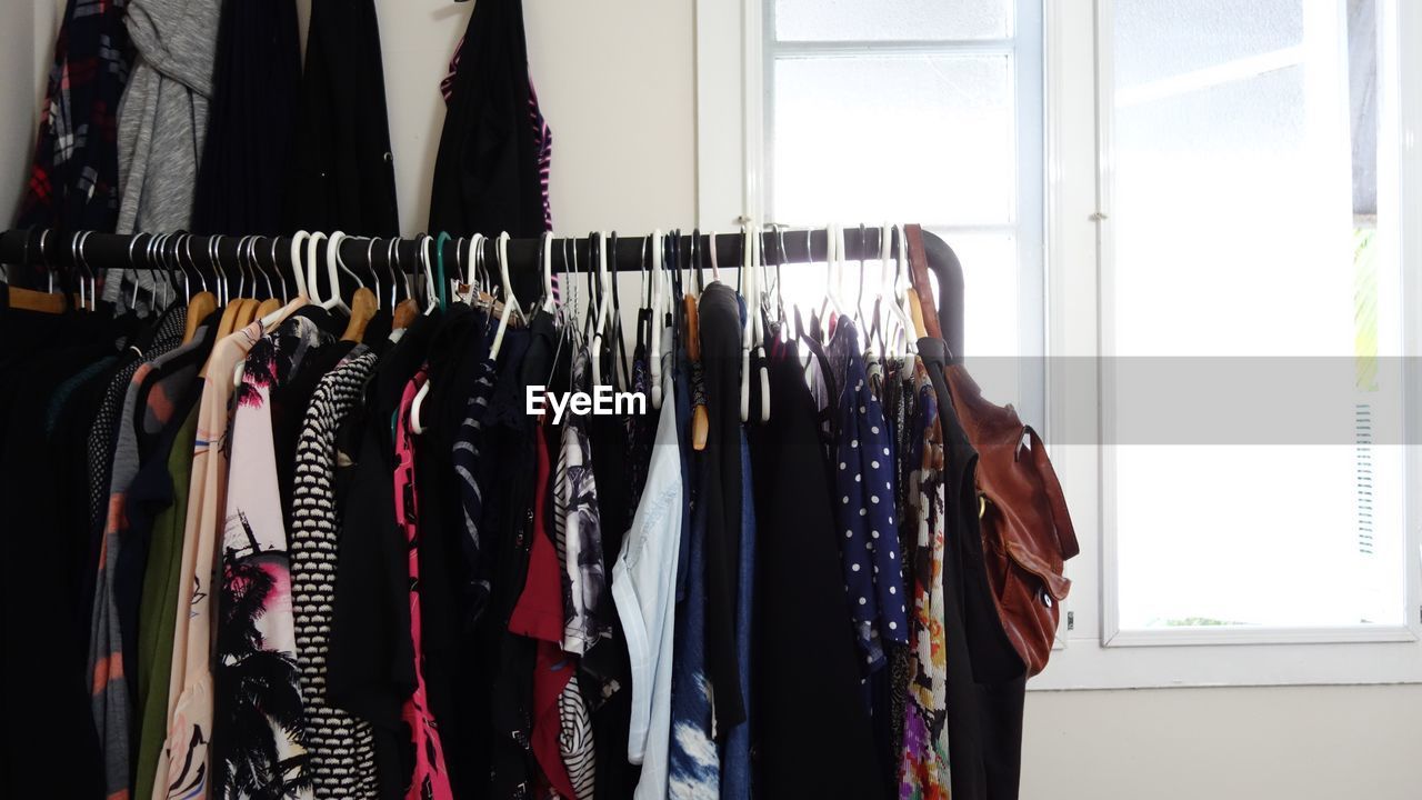 Clothes hanging at home