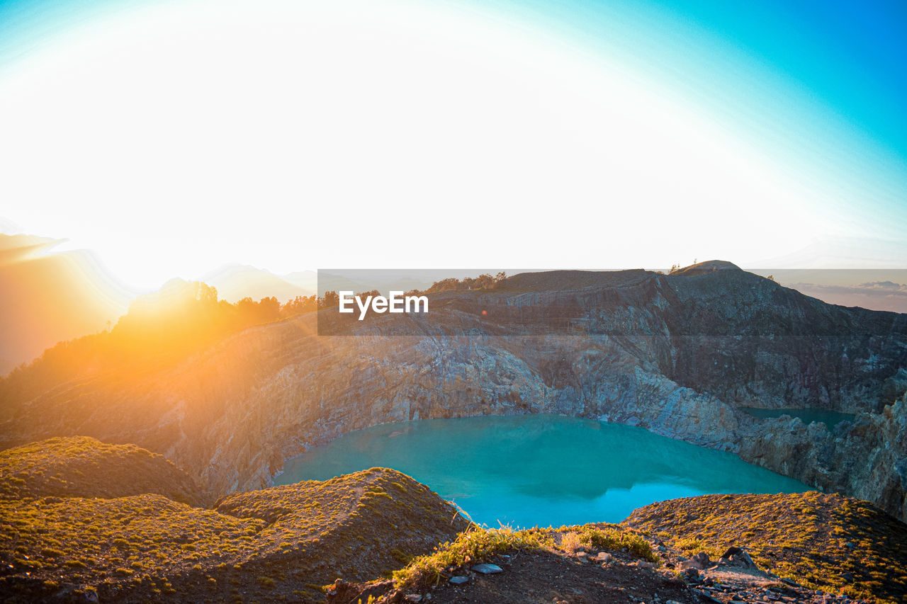 Sunrise on kelimutu mountain