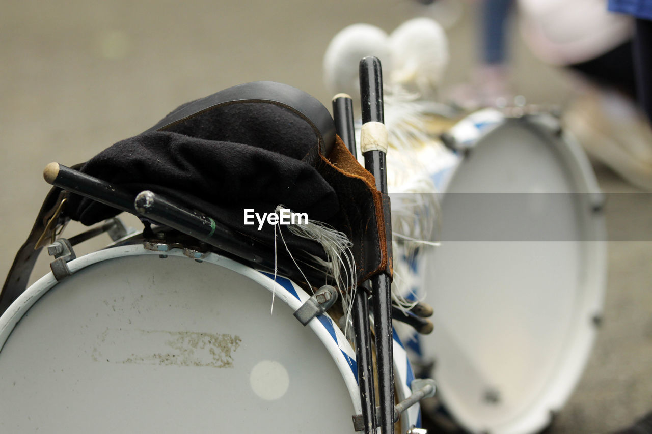 Close-up of drums
