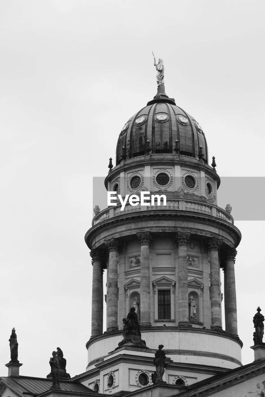 Low angle view of historic building against clear sky