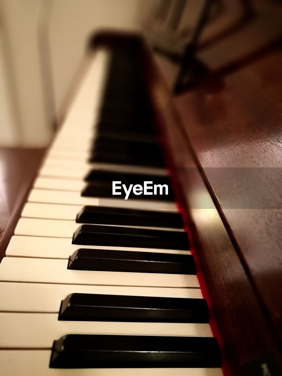 Close-up of piano keys