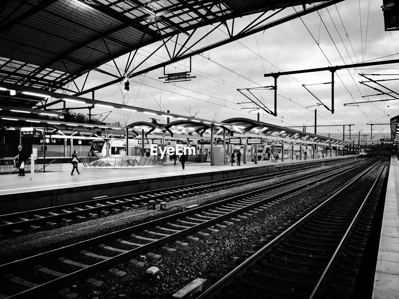 Railroad tracks against sky