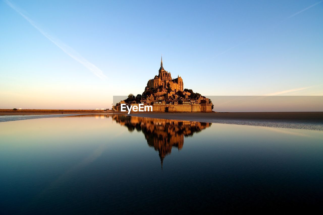 Panoramic view of le mont-saint-michel in france