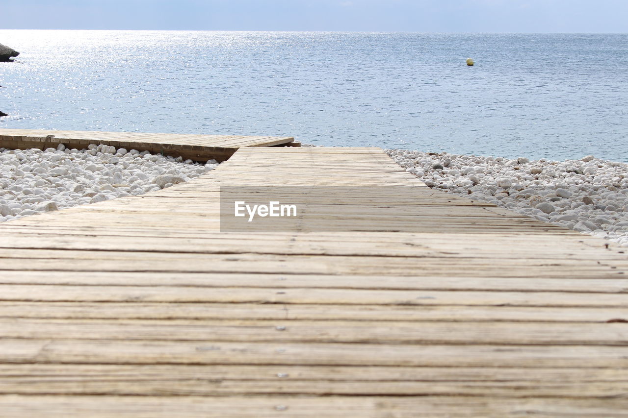 Boardwalk leading towards sea