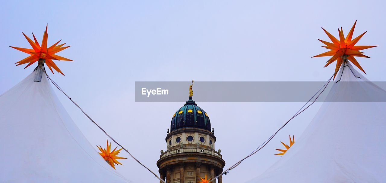 Low angle view of traditional building against sky