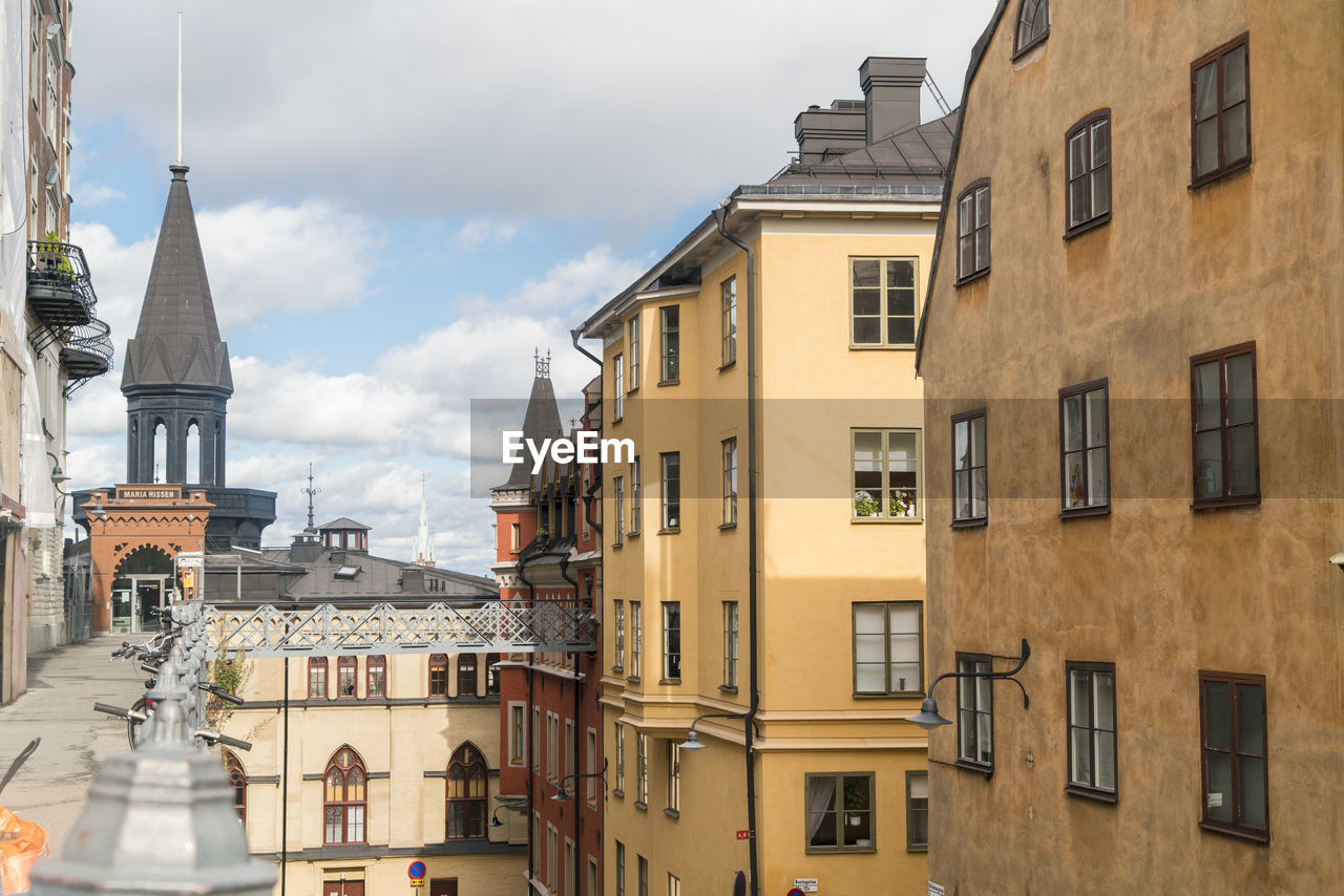 Old houses at sodermalm in ugglan kvartet neighborhood