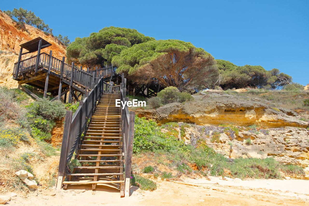 STAIRCASE ON LANDSCAPE AGAINST SKY