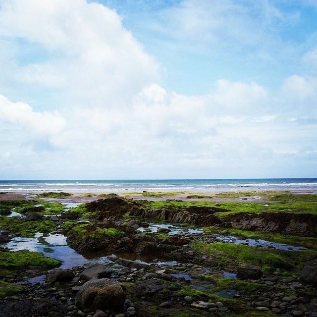 VIEW OF SEA AGAINST CLOUDY SKY