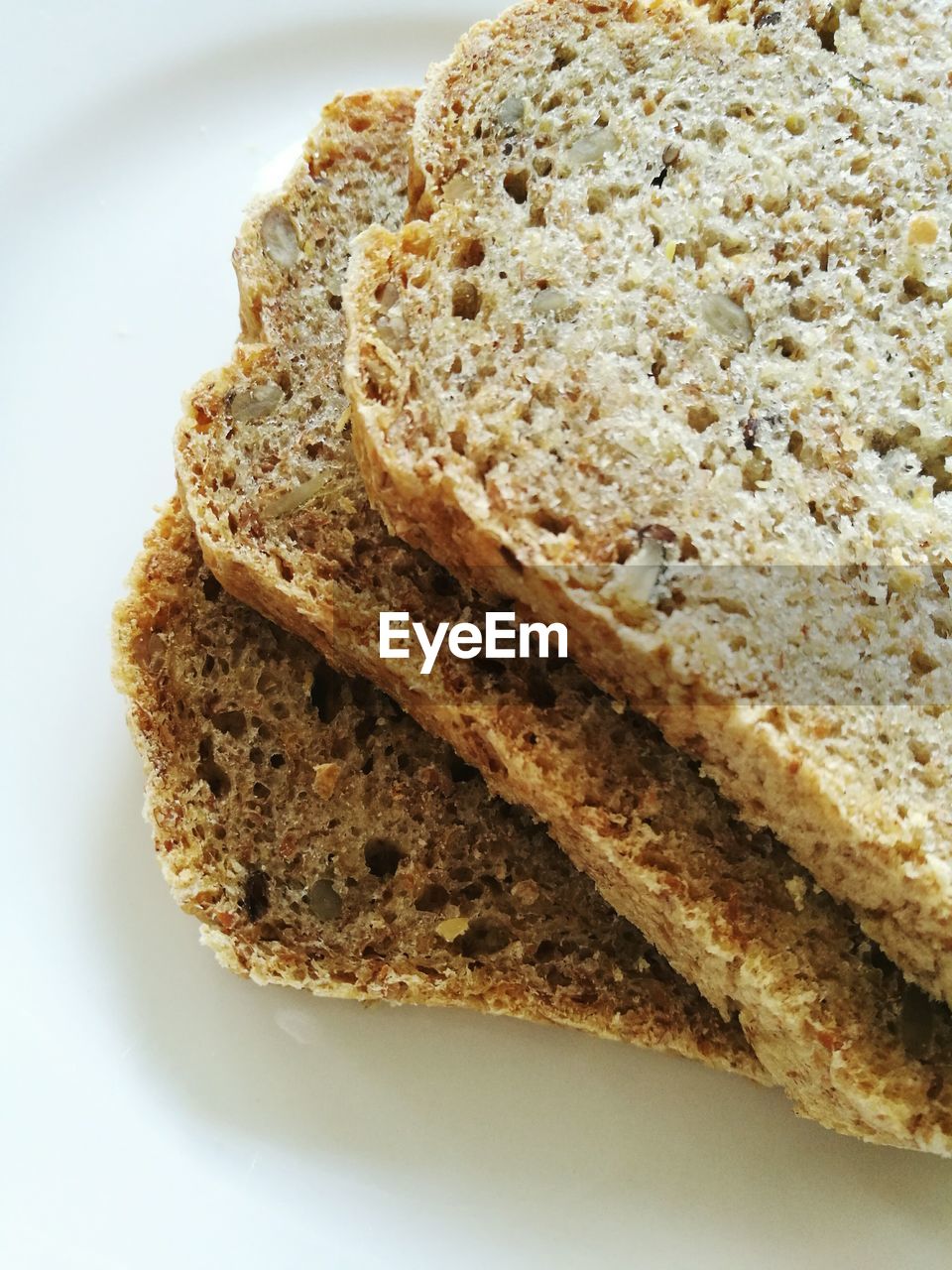 Close-up of bread in plate