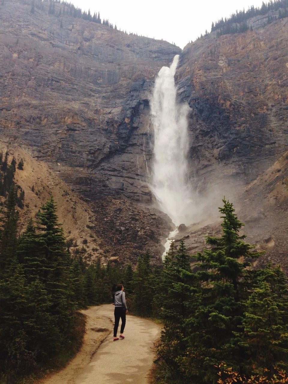 Scenic view of waterfall