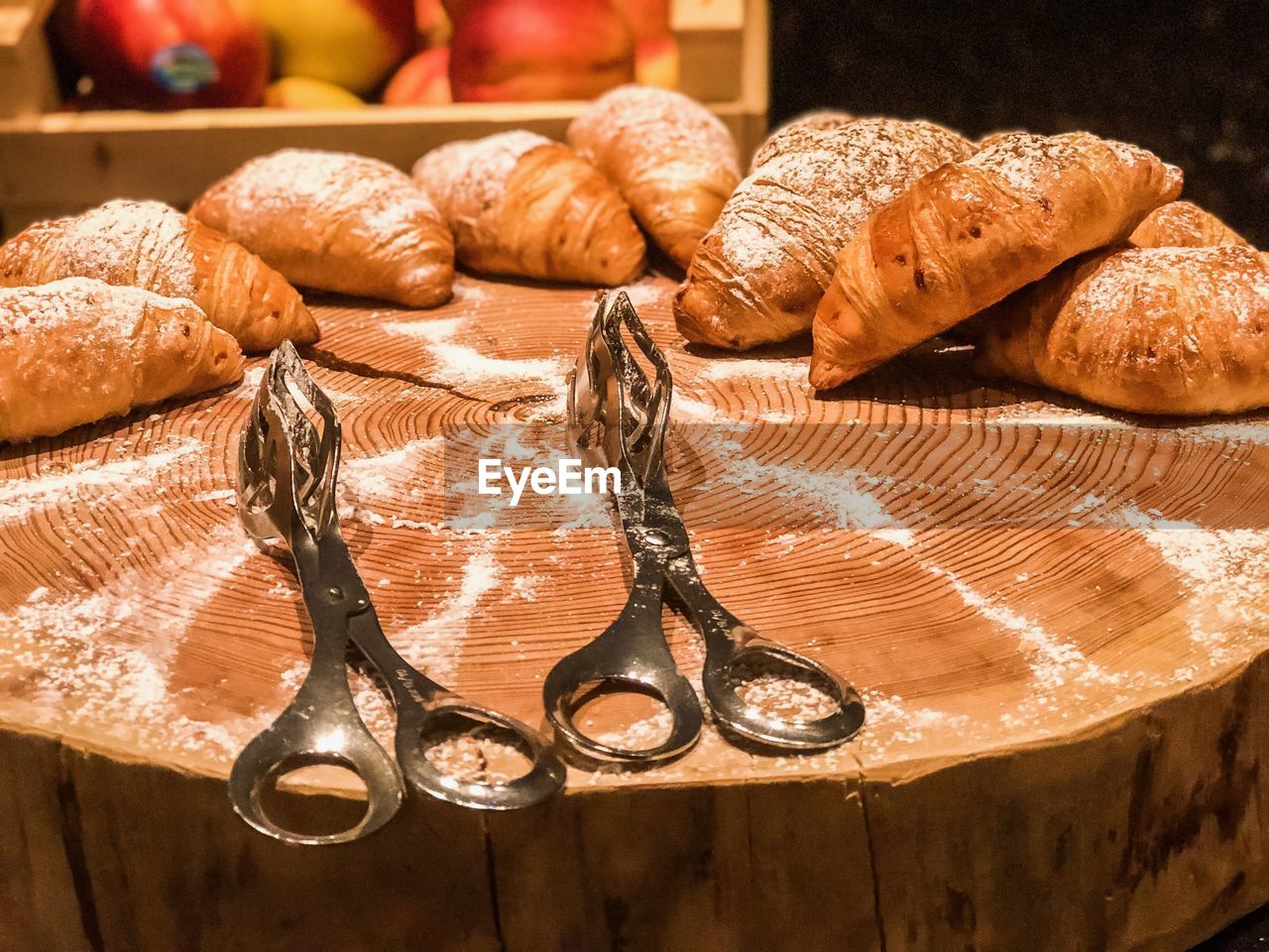 High angle view of bread for sale in market