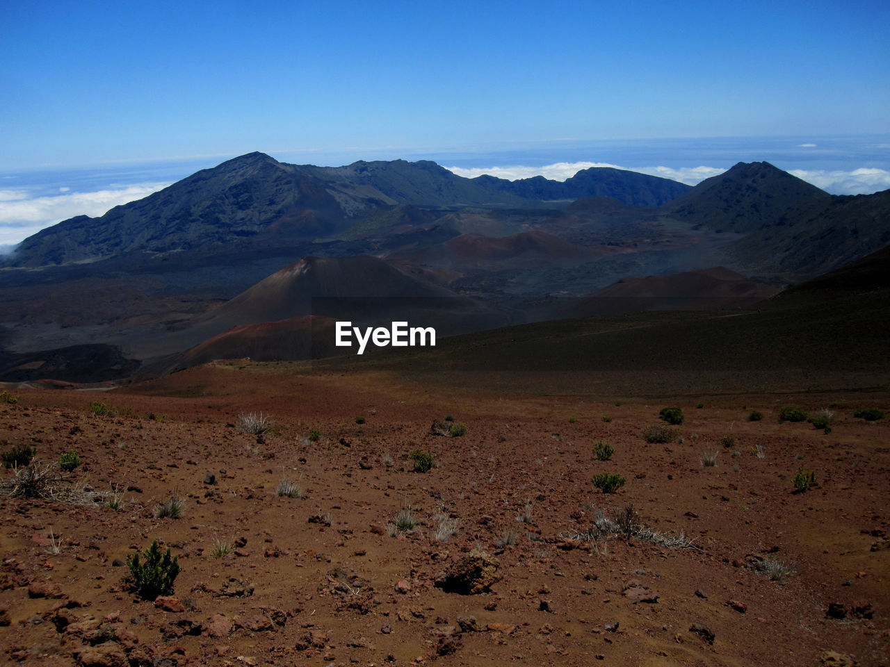 Scenic view of desert against sky