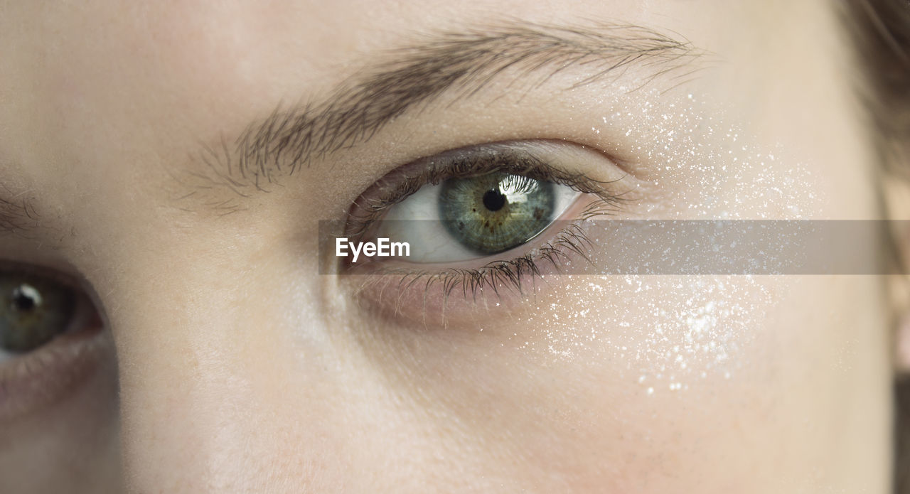 Close-up portrait of woman eye