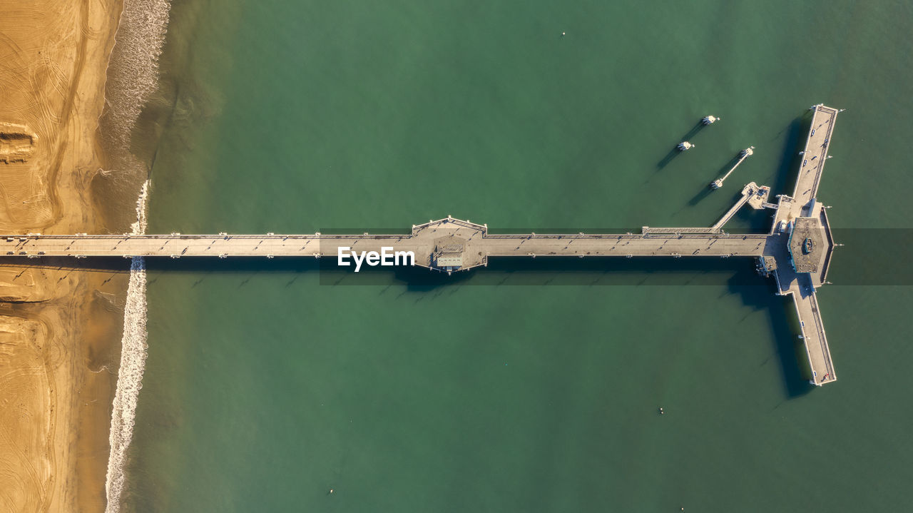 High angle view pier